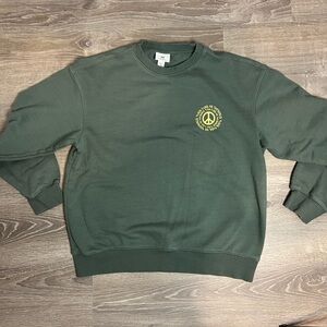 Green Crewneck Sweatshirt with Logo